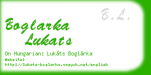 boglarka lukats business card