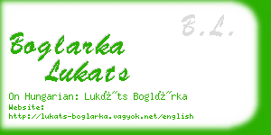 boglarka lukats business card